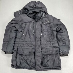 Polo Ralph Lauren RLX Jacket Size XL Heavy Coat Black Snow Down Feathers Puffer